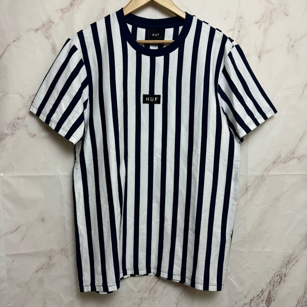 HUF Dexter Striped Short Sleeve Knit T-Shirt - B31 - Picture 1 of 6